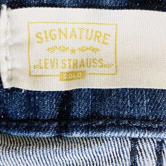 Signature Levi Strauss Women Blue Jeans Sz 26L Shaping Skinny Stretch High Rise - Picture 5 of 11